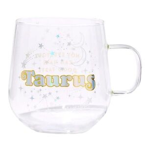 Zodiac Sign Glass Mug - Taurus - NWT